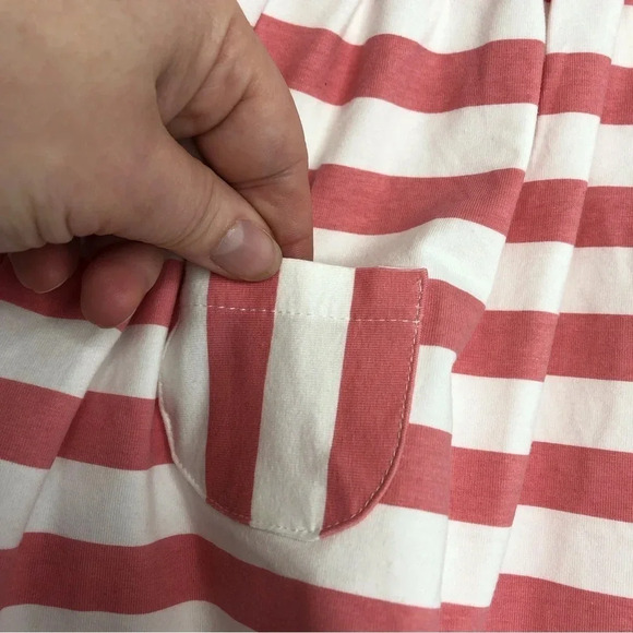 NWT Mayoral dress short sleeve pink and white stripes size 6-9 months - Picture 7 of 9